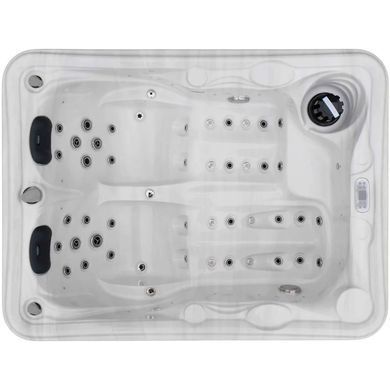 Гідромасажний басейн Aquajoy Bali (210х160х77 см), Сріблясто-білий мармур