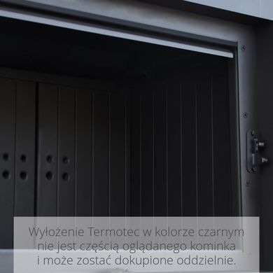 Камін Kratki FLOKI BOX 8 kW &Oslash; 160 в обудові з керамограніту OXIDE MORO