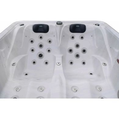 Гідромасажний басейн Aquajoy Bali (210х160х77 см), Сріблясто-білий мармур