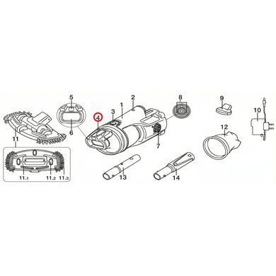 Насадка под щетку для пылесоса Kokido Telsa EV30CBX/EU (Прозрачный контейнер)