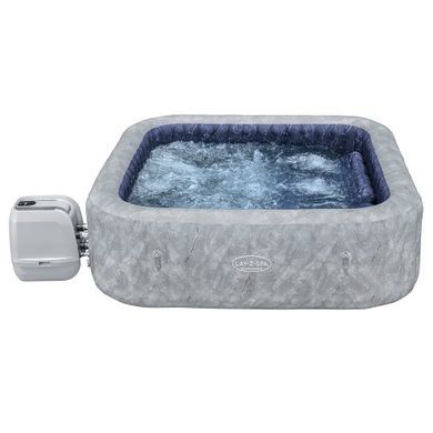 Надувной джакузи Bestway 6001Q LAY-Z-SPA San Francisco HydroJet Pro с управлением с помощью приложений, на 7 человек, 230 x 230 x 71 см, вид мрамора (бархатный серый) | , Bestway