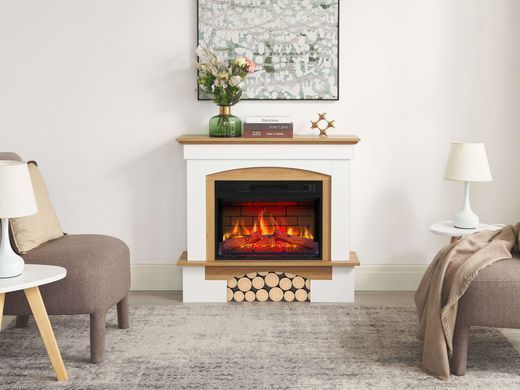 Електрокамін ArtiFlame Woodley AF23BS білий/дуб натуральний