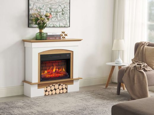 Електрокамін ArtiFlame Woodley AF23BS білий/дуб натуральний
