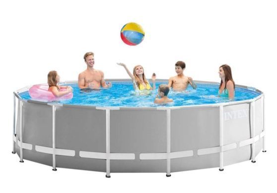 БАССЕЙН КАРКАСНЫЙ INTEX, 457Х122 СМ (ФИЛЬТР-НАСОС, ЛЕСТНИЦА, ТЕНТ)
