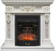 Каминокомплект Taurus Corsica STD універсальний білий шоколад вогнище Majestic black