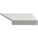 Кутовий Г-подібний елемент бортової плитки Aquaviva Granito Light Gray, 595x345x50(20) мм (правий/45&deg;)