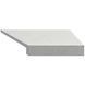 Кутовий Г-подібний елемент бортової плитки Aquaviva Granito Light Gray, 595x345x50(20) мм (правий/45&deg;)