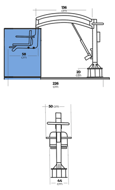 Підвищений підйомник-ліфт Elevated Pool Lift 1511