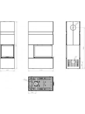 Камінна топка Hitze TRINITY TRI54X80X53 TRI BOX