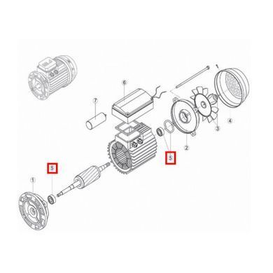 Підшипник Kripsol ел.двигуна NK/OK/CK/KSE/EP/KNG RMOT0005.01R MEC 63