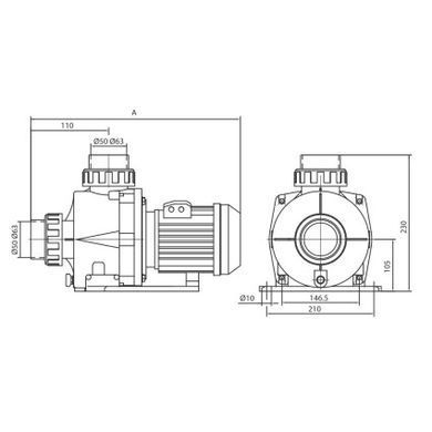 Насос Hayward HCP09151E KNG150 M.B (220В, 22.4 м3/ч, 1.5HP)
