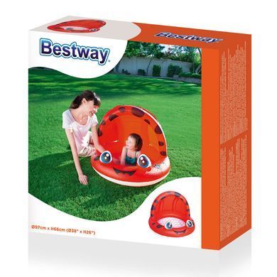 Надувний басейн &laquo;Божа корівка&raquo; Bestway 52189, червоний, 97х66 см, з навісом