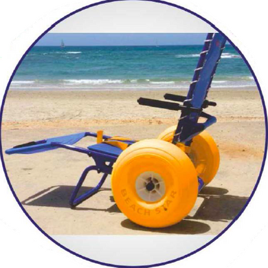 Пляжное кресло-шезлонг на 2 колеса, Beachstar