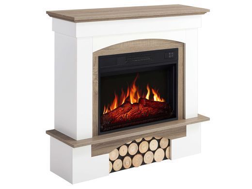Електрокамін ArtiFlame Woodley AF23S білий/дуб сірий
