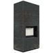 Камін Kratki FLOKI BOX 8 kW &Oslash; 160 в обудові з керамограніту OXIDE NERO