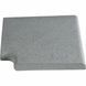 Кутовий копінговий камінь Aquazone Tuff 320x400x50-25 мм, сірий (пористий)