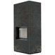 Камін Kratki FLOKI BOX 8 kW &Oslash; 160 в обудові з керамограніту OXIDE NERO