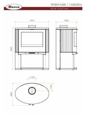 Чугунная печь Dovre BOW/WB