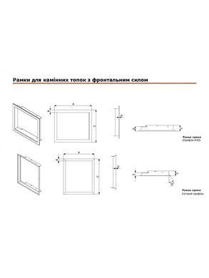 Пряма рамка для повітряної камінної топки Defro Home INTRA SM SLIM M30