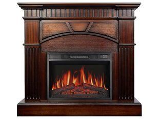 Каминокомплект ArtiFlame York AF23S махагон коричневый антик с обогревом и звуком горения огня