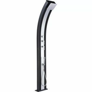 Душ солнечный Aquaviva Hybride Dada Curve алюминиевый с мойкой для ног, антрацит DS-D363NX, 40 л