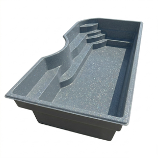 Композитний басейн Корсика 8,5 х3, 8х1, 6 м з утепленням, колір 2D-GREY-NEW