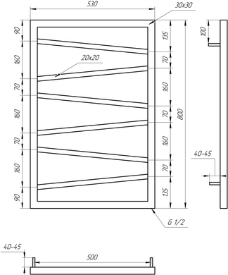 Сушка для рушників Genesis-Aqua Genesis Light 100x53 см