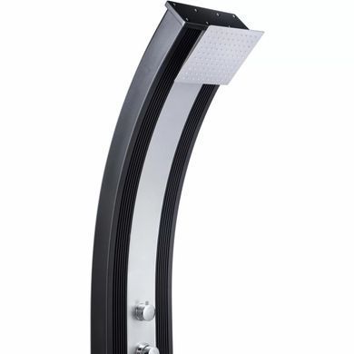 Душ сонячний Aquaviva Hybride Dada Curve алюмінієвий з мийкою для ніг, антрацит DS-D363NX, 40 л