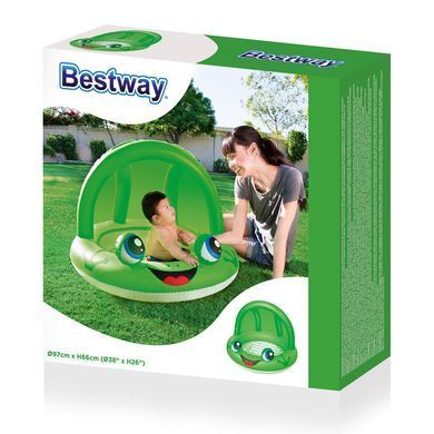 Надувной бассейн &laquo;Лягушка&raquo; Bestway 52189, красный, 97х66 см, с навесом