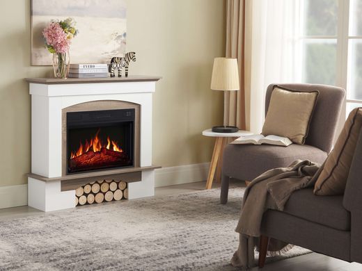 Електрокамін ArtiFlame Woodley AF23BS білий/дуб сірий