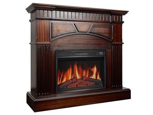 Каминокомплект ArtiFlame York AF23S махагон коричневый антик с обогревом и звуком горения огня
