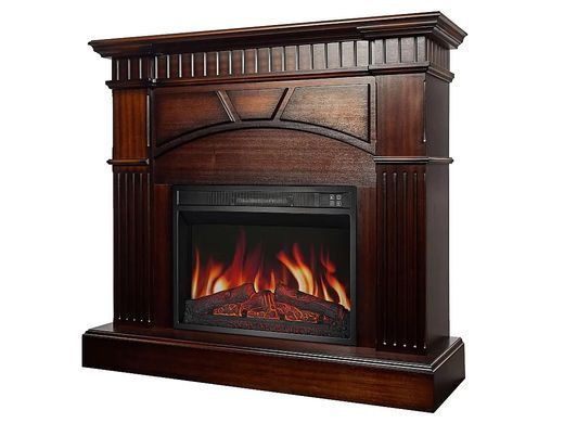 Каминокомплект ArtiFlame York AF23S махагон коричневый антик с обогревом и звуком горения огня