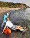 Пляжное кресло-шезлонг Beachstar на 3 колеса + подлокотники и ремень безопасности