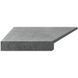 Кутовий Г-подібний елемент бортової плитки Aquaviva Granito Gray, 595x345x50(20) мм (лівий/45&deg;)