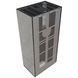 Камін Kratki FLOKI BOX лівий 8 kW &Oslash; 160 в обудові з керамограніту CEMENTO GRIGIO BOCCIARDATA