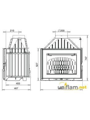 Камінна топка Uniflam 700 PLUS ECO із шибером