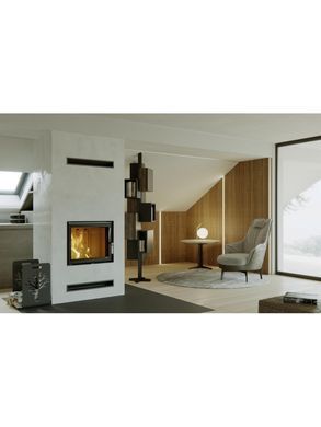 Каминная топка с водяным контуром Defro Home NAVI SM (черный шамот)