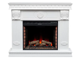 Каминокомплект Taurus Camie белый костер Crystal 24" FX