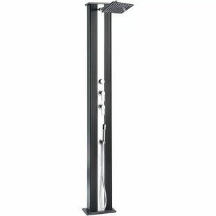 Душ солнечный Aquaviva Hybride Dada Straight алюминиевый с мойкой для ног, антрацит DS-D463NX, 40 л
