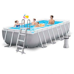 БАСЕЙН КАРКАСНИЙ INTEX, 400Х200Х122 СМ (ФІЛЬТР-НАСОС, СХОДИ)