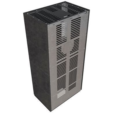 Камин Kratki FLOKI BOX левый 8 kW &Oslash; 160 в корпусе с керамогранита FOKOS GRAFITE