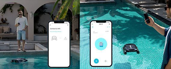Робот пылесос для бассейна плавающий, аккумуляторный AIPER Surfer S1 (для поверхности воды)