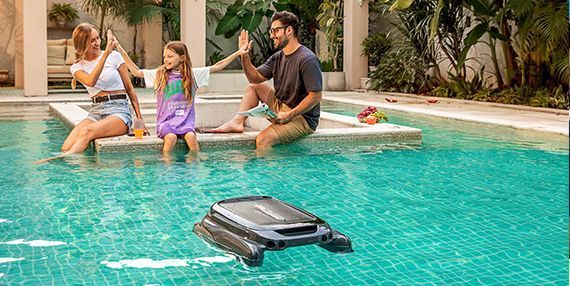 Робот пылесос для бассейна плавающий, аккумуляторный AIPER Surfer S1 (для поверхности воды)