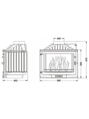 Каминная топка Uniflam 700 SELENIC ECO с шибером