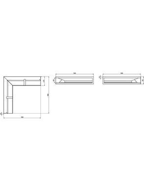 Вентиляционная решетка Defro Home DH LUFT угловая 500х500х90 (120)