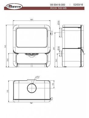 Чугунная печь Dovre ROCK 500WB