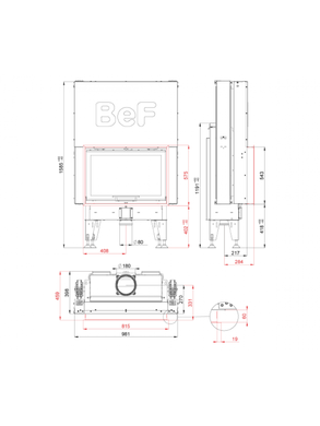 Камінна топка BeF PASSIVE V 8