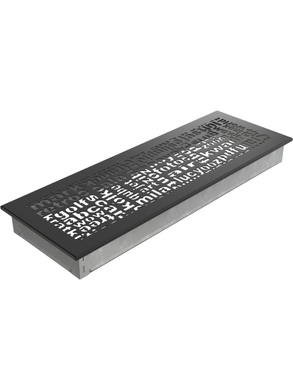 Вентиляційна решітка Kratki 17x49 см ABC чорна