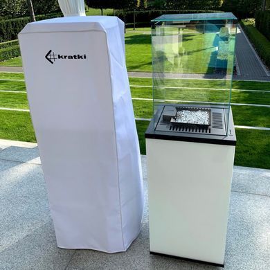 Чохол на газовий обігрівач PATIO MINI білий (логотип чорний) Kratki