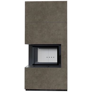 Камін Kratki FLOKI BOX лівий 8 kW &Oslash; 160 в обудові з керамограніту FOKOS PIOMBO